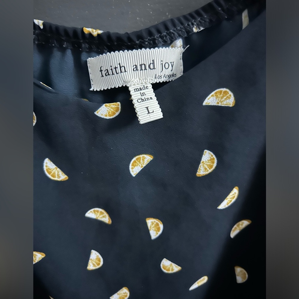 Cute summery citrus print tank top